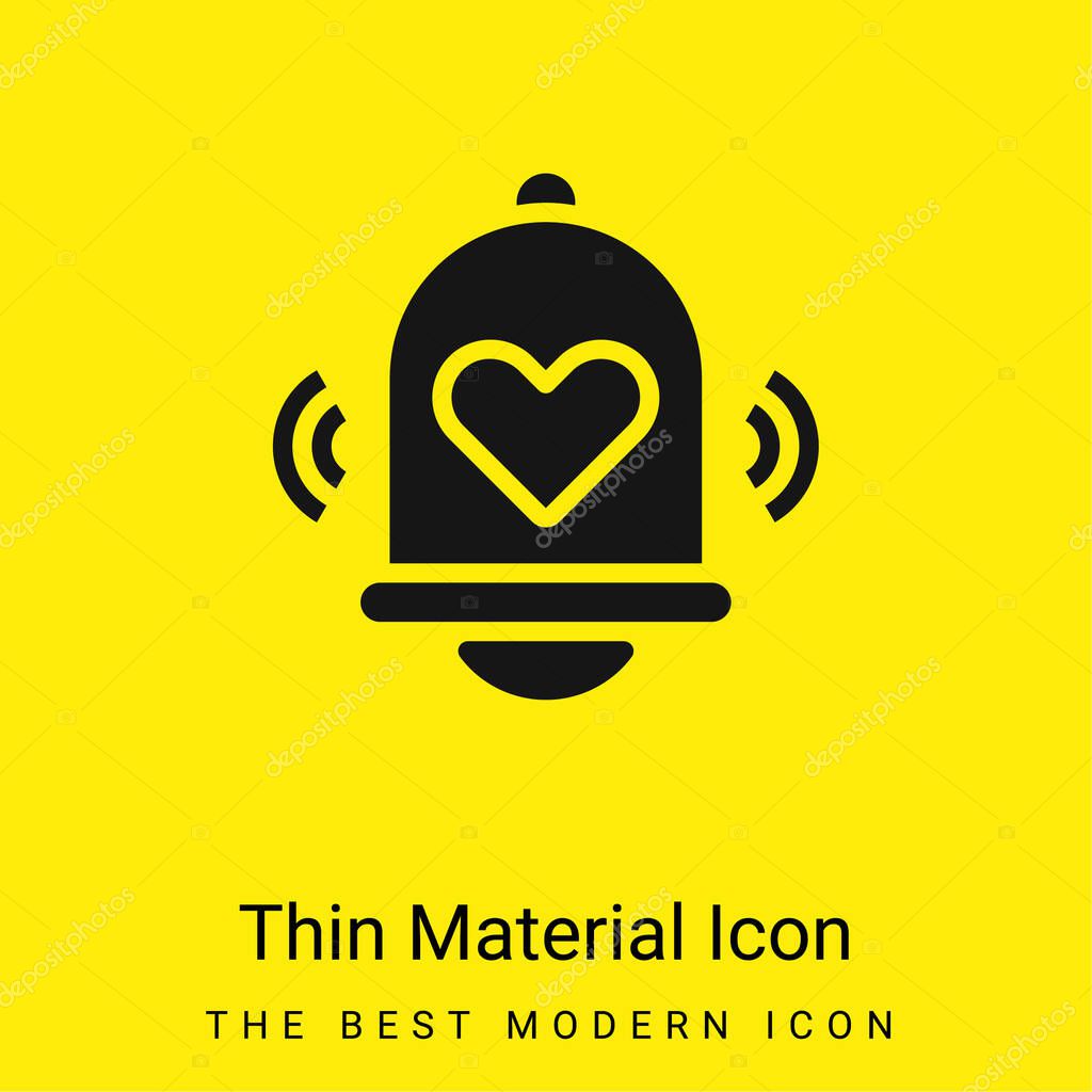 Bell minimal bright yellow material icon