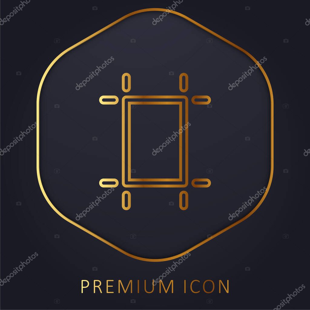 Artboard golden line premium logo or icon