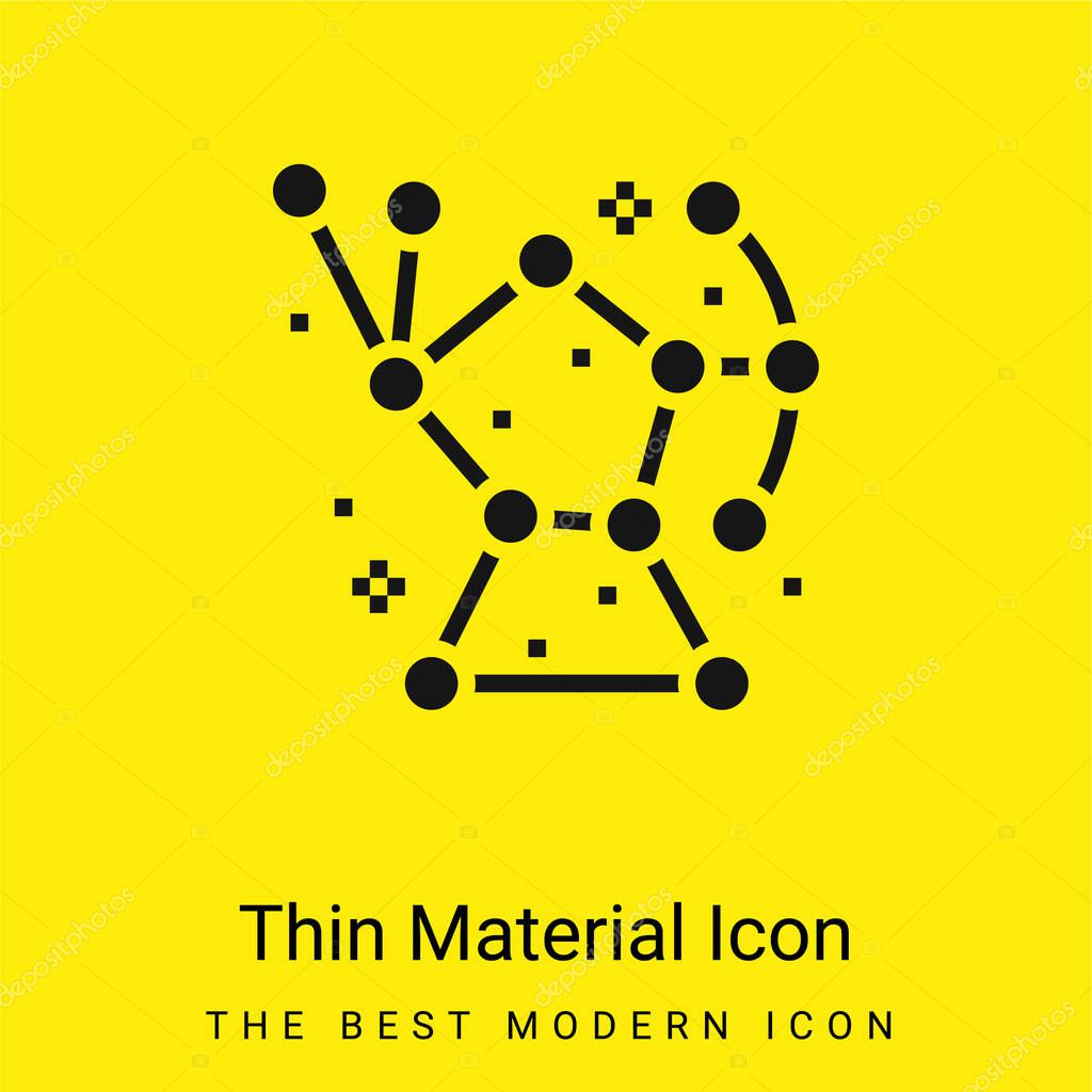 Astronomy minimal bright yellow material icon