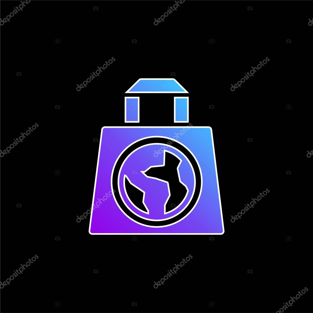 Bag blue gradient vector icon
