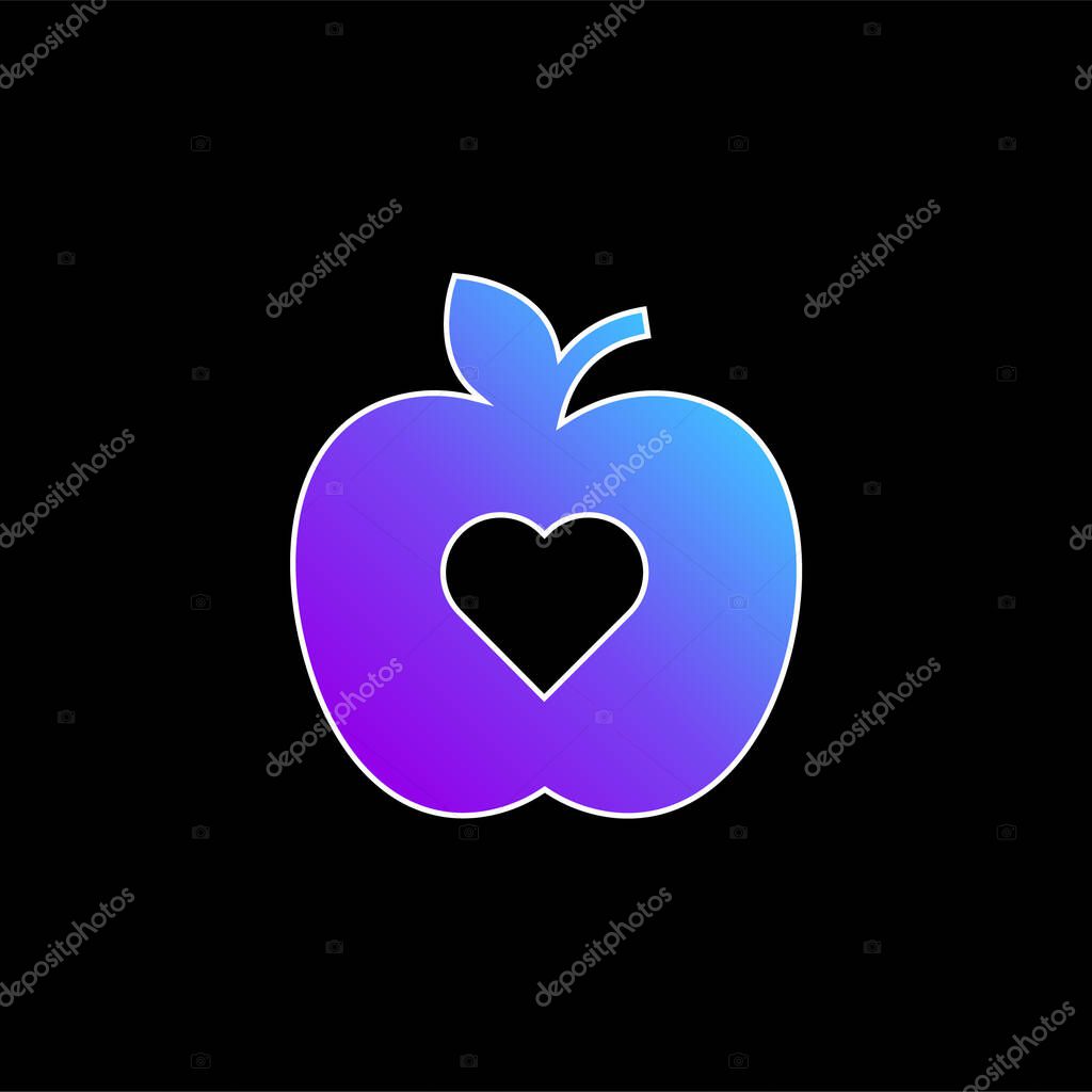 Apple blue gradient vector icon