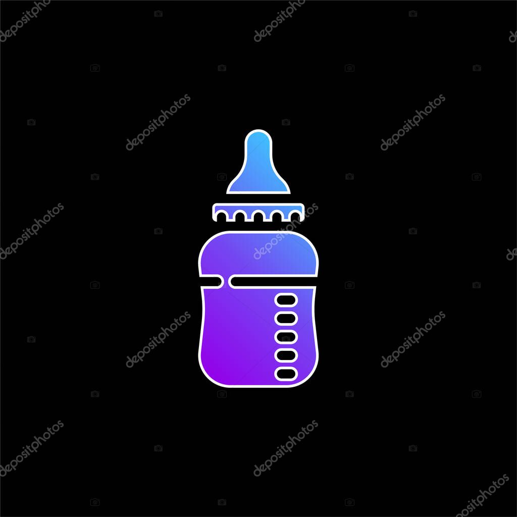 Baby Bottle blue gradient vector icon