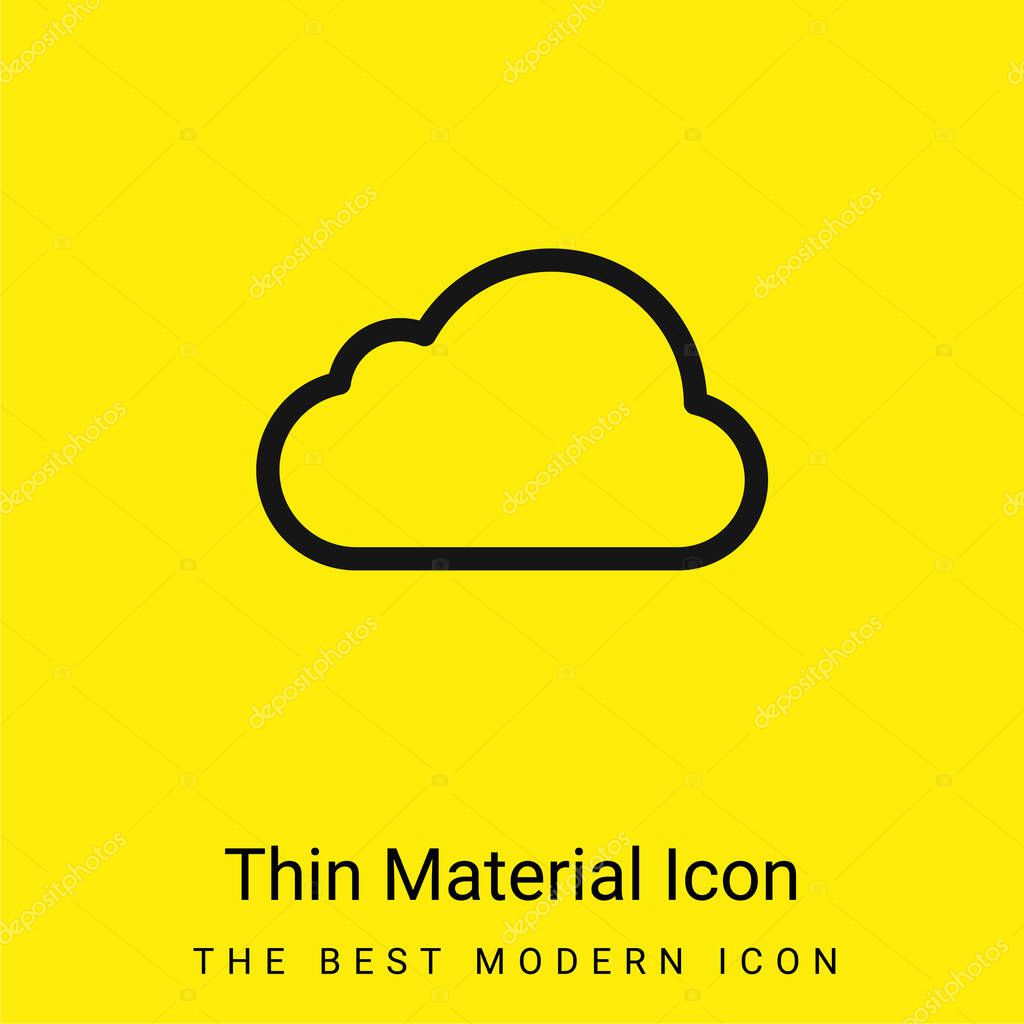 Big Cloud minimal bright yellow material icon