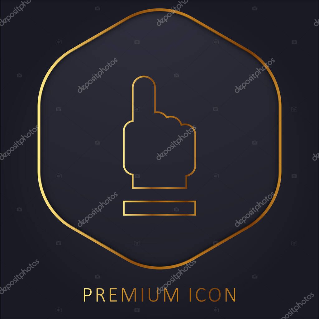 Ask golden line premium logo or icon