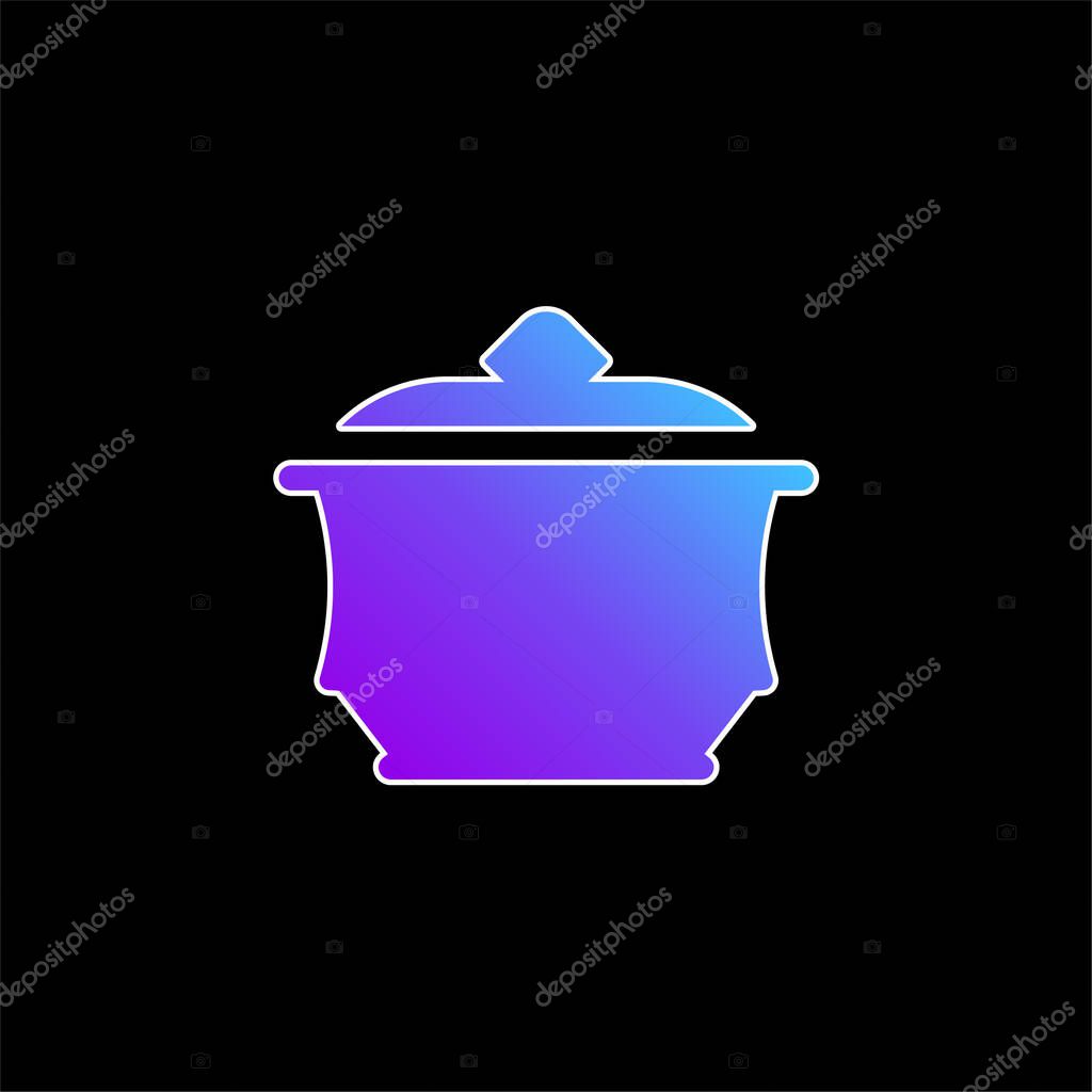 Amphora blue gradient vector icon