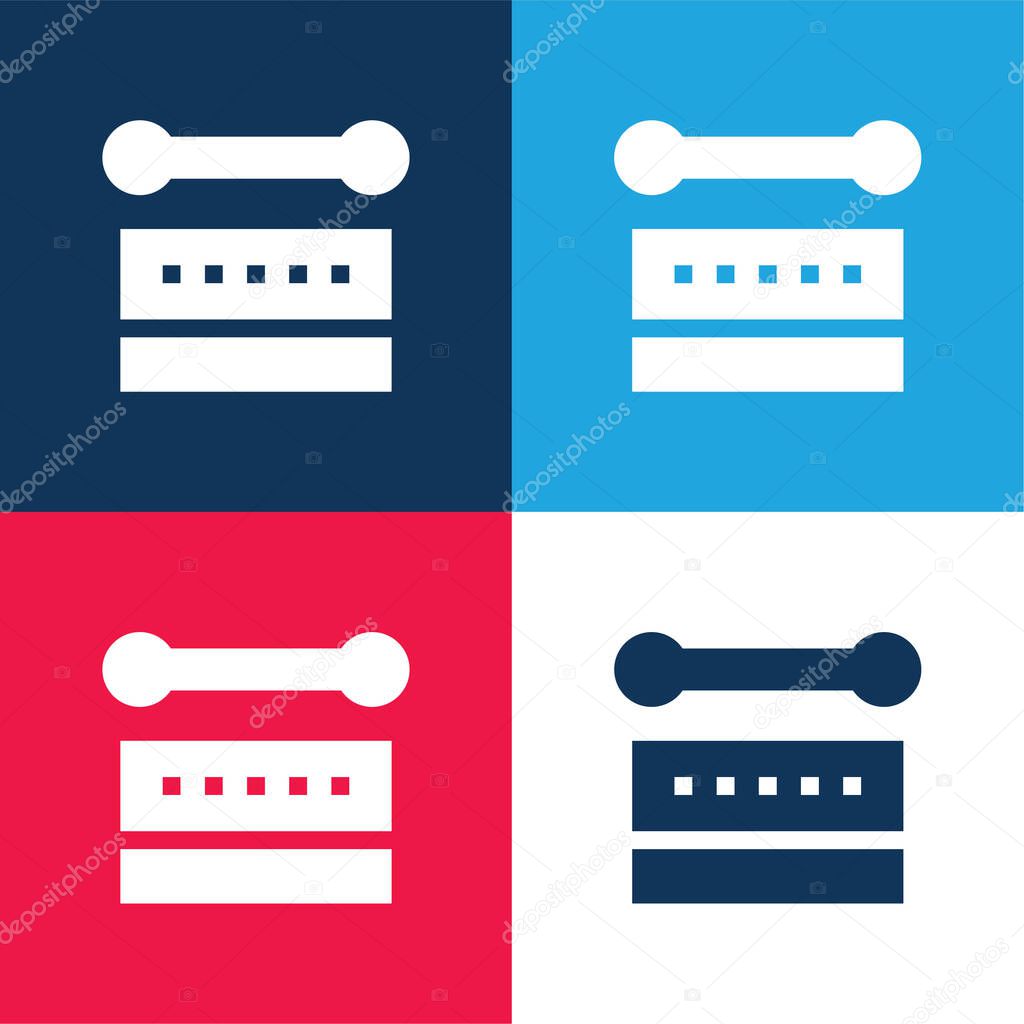 Bodhr n blue and red four color minimal icon set