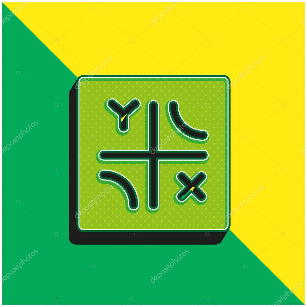 Axis Green and yellow modern 3d vector icon logo
