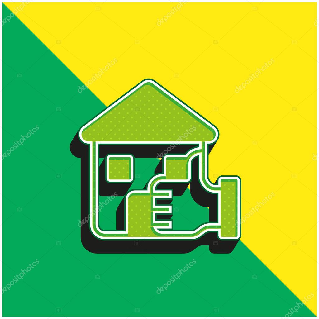 Best Choice Green and yellow modern 3d vector icon logo