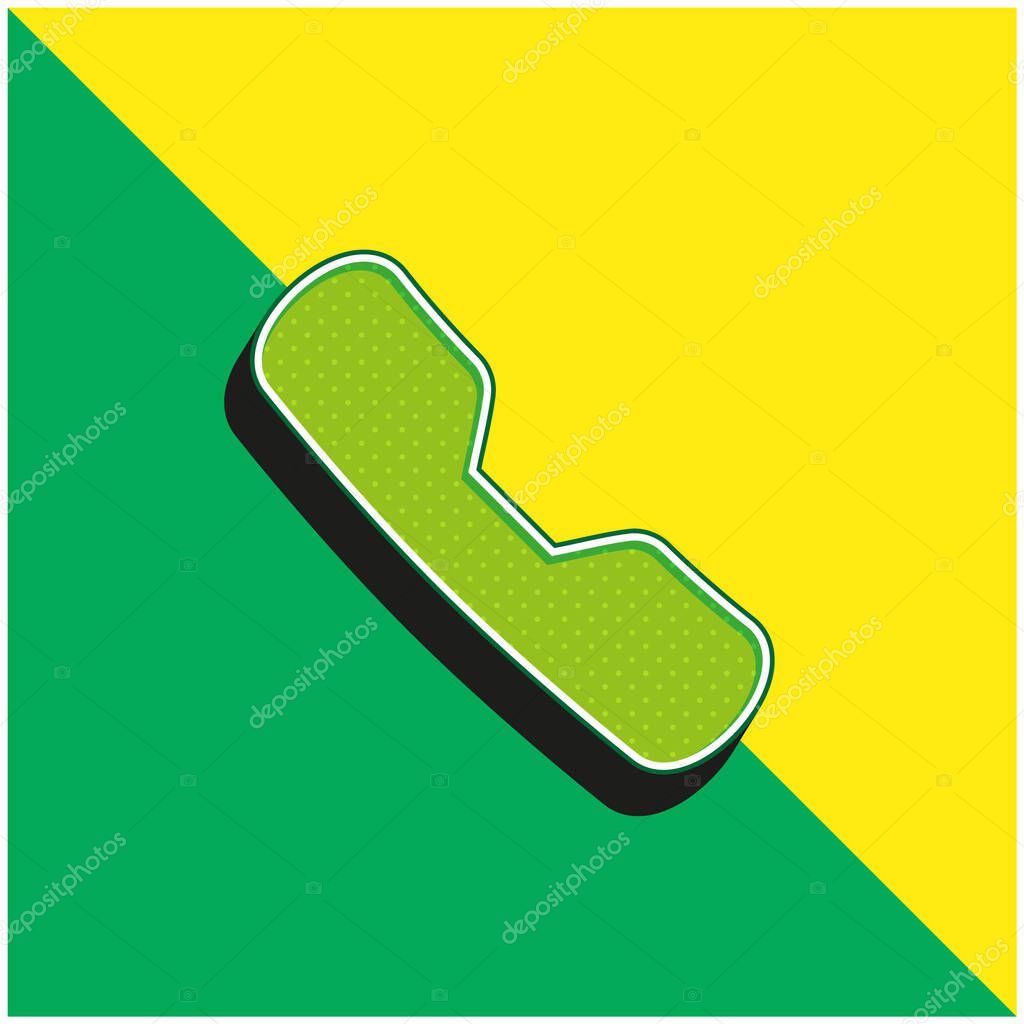 Active Call Green and yellow modern 3d vector icon logo