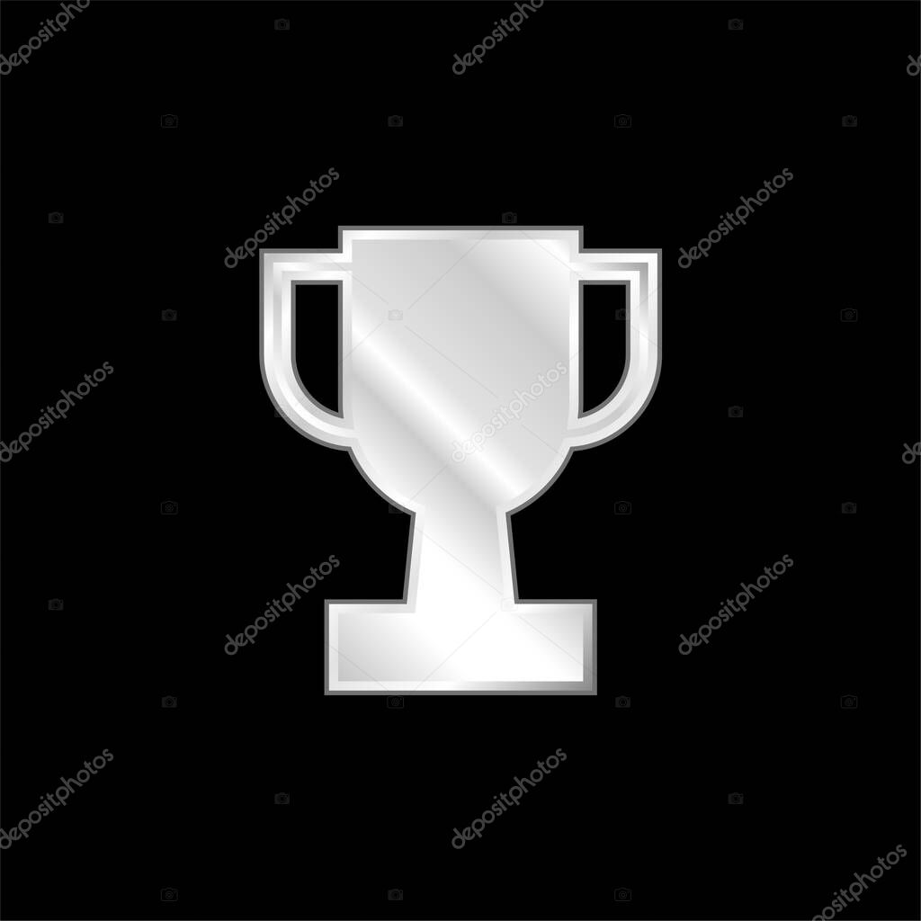 Award silver plated metallic icon