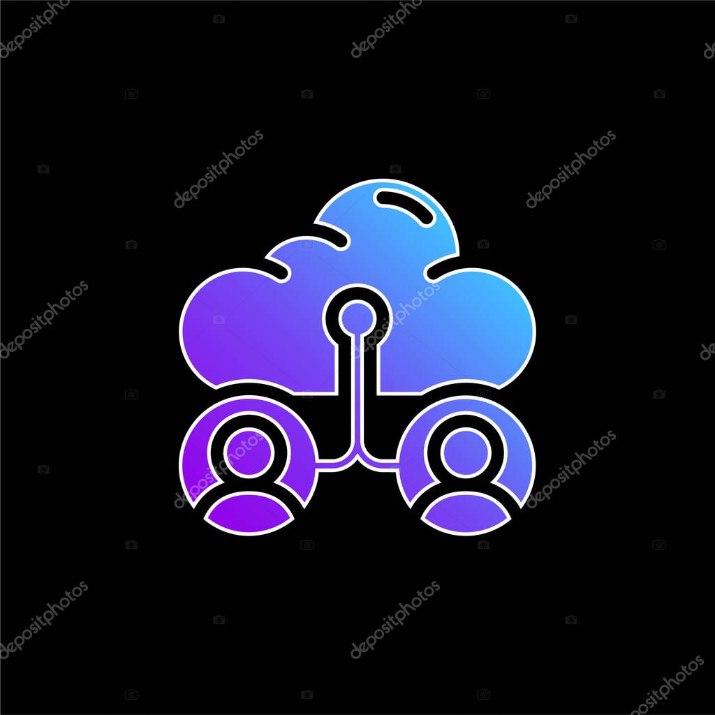 Accounts blue gradient vector icon