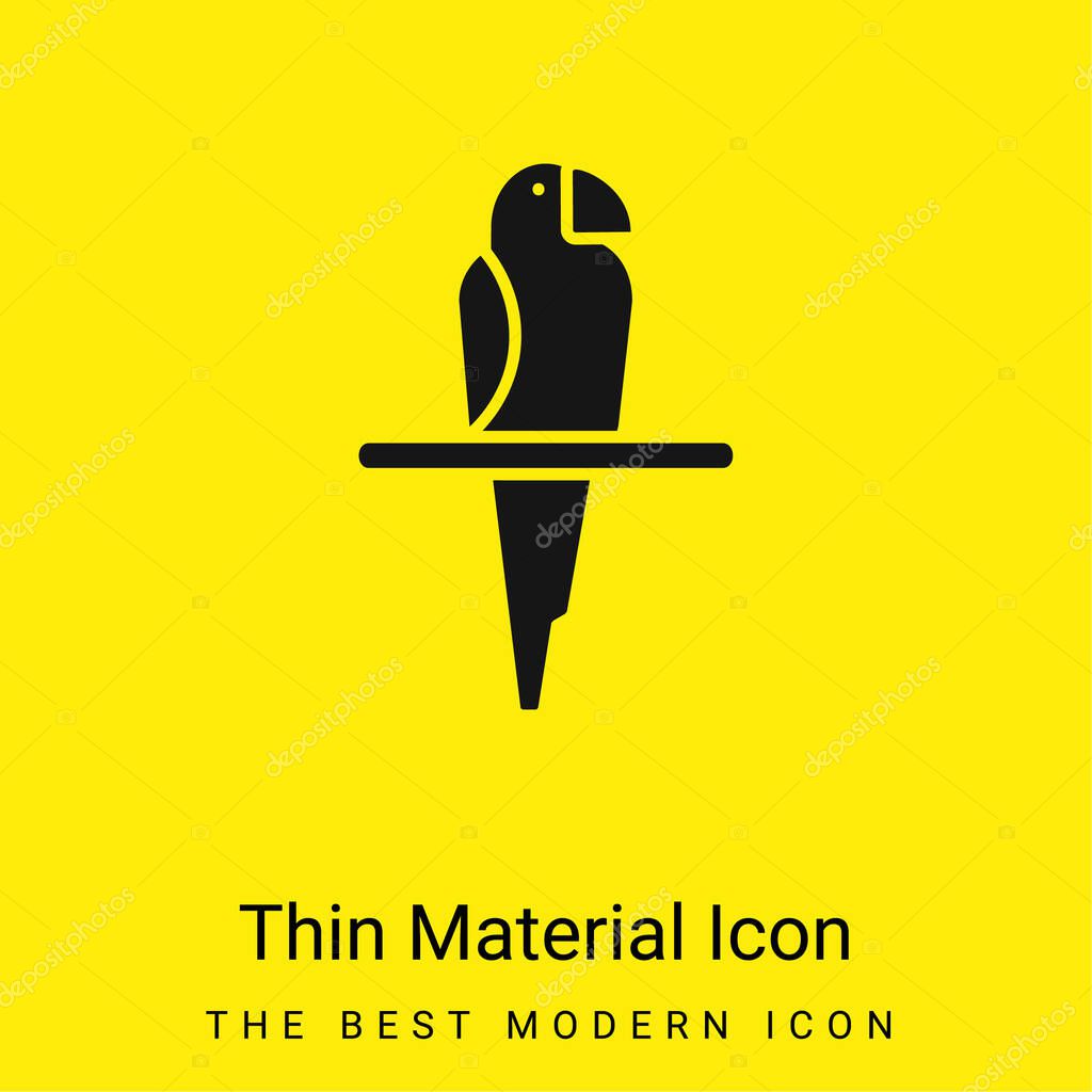 Bird minimal bright yellow material icon
