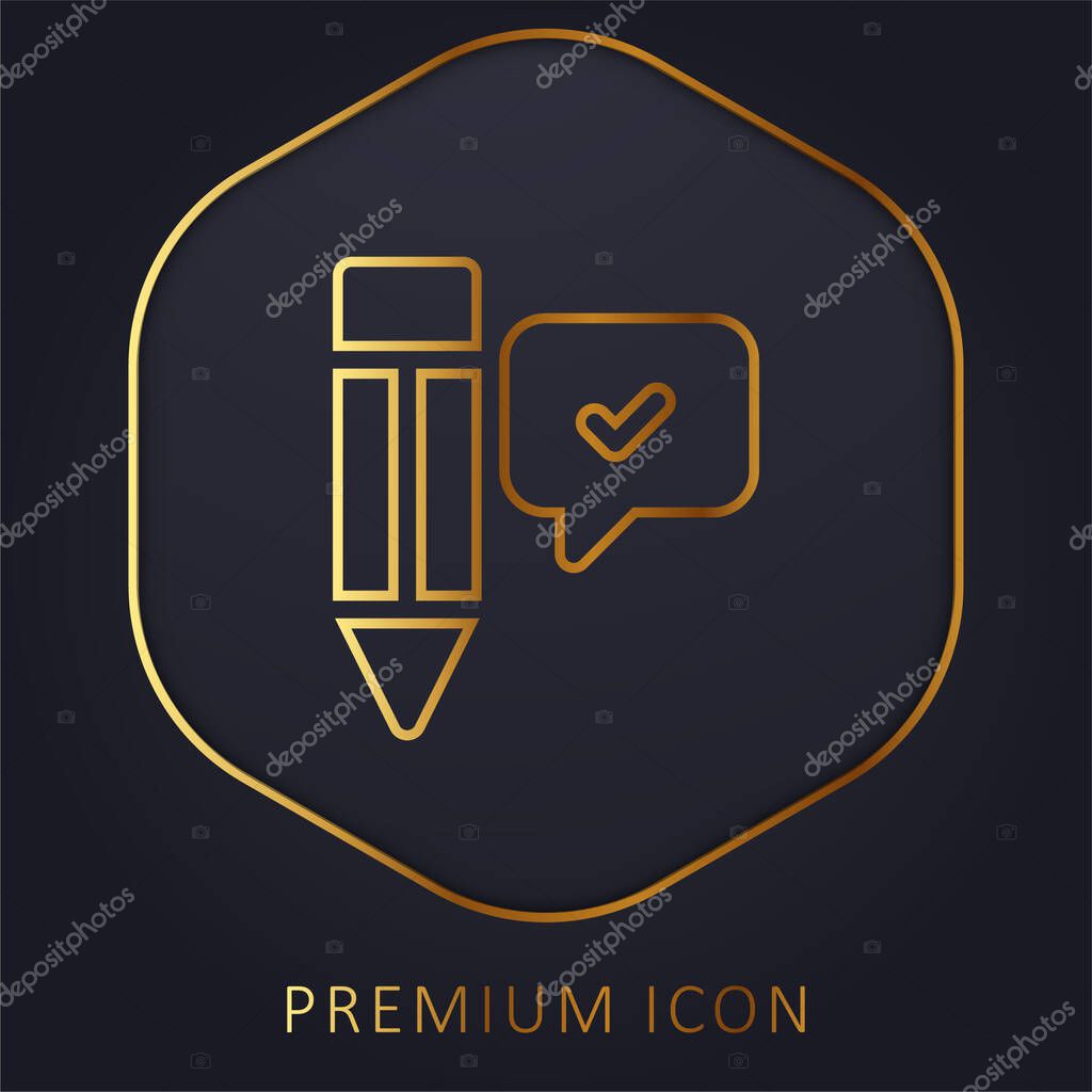 Agree golden line premium logo or icon