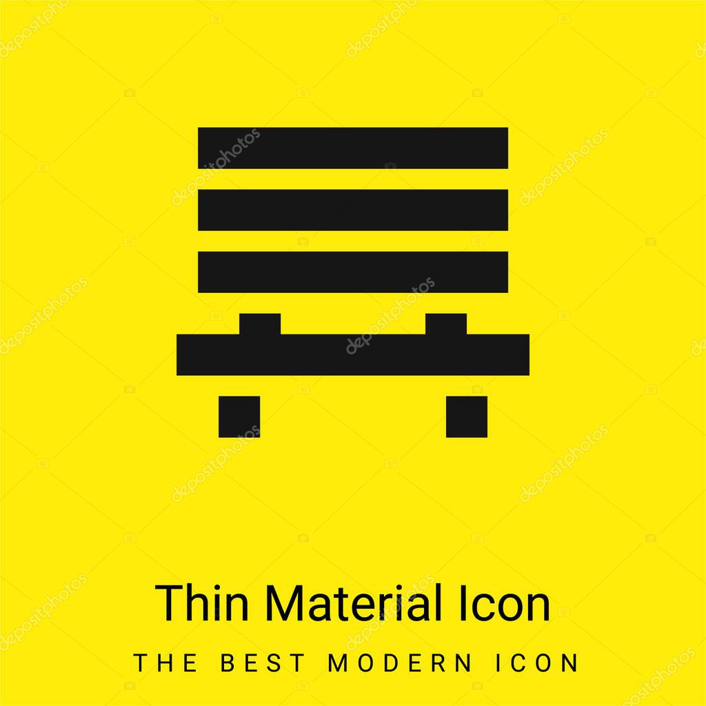 Bench minimal bright yellow material icon