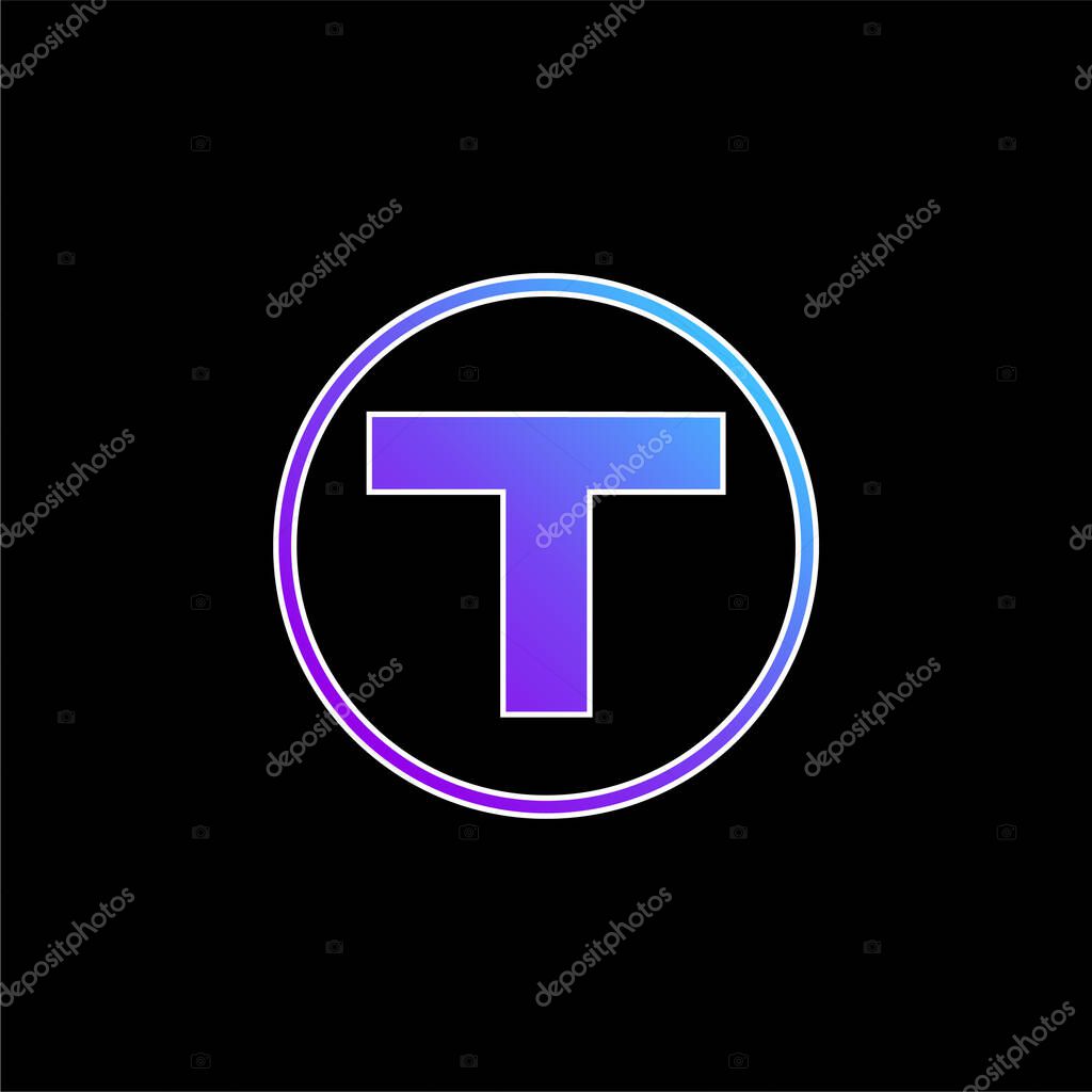 Boston Metro Logo blue gradient vector icon