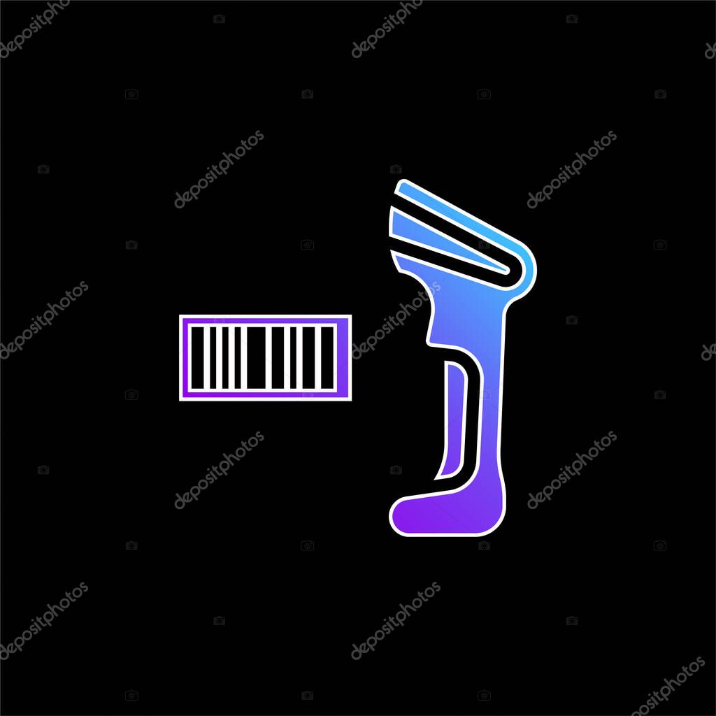 Barcode Scanner blue gradient vector icon