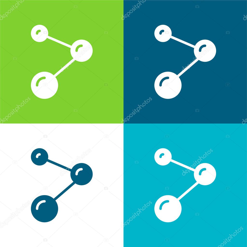 Atoms Flat four color minimal icon set
