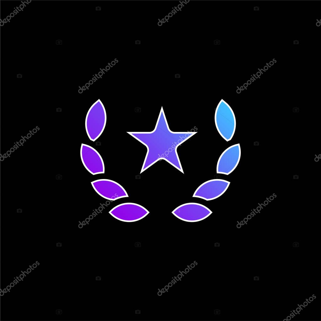 Award blue gradient vector icon