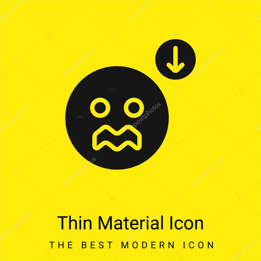Anxiety minimal bright yellow material icon