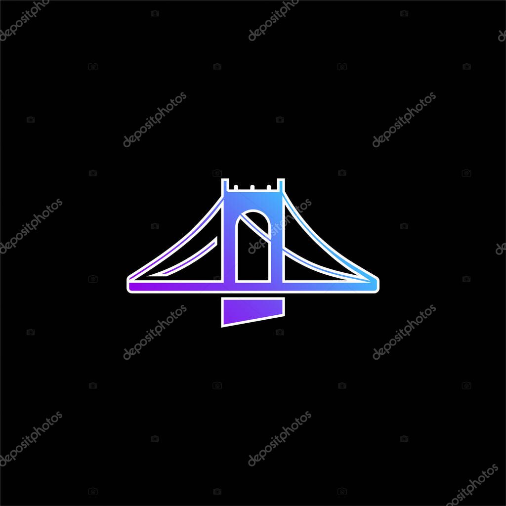 Bridge blue gradient vector icon