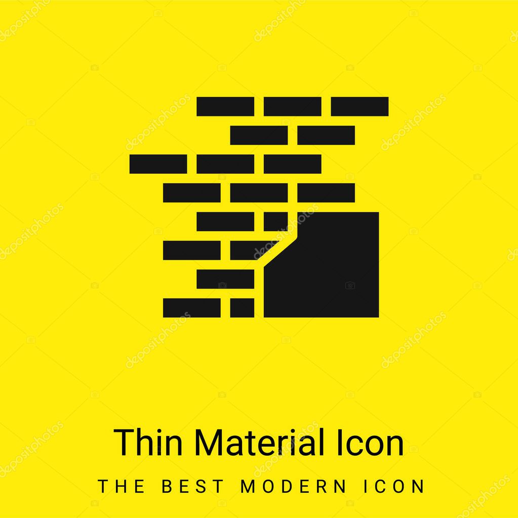 Brick minimal bright yellow material icon