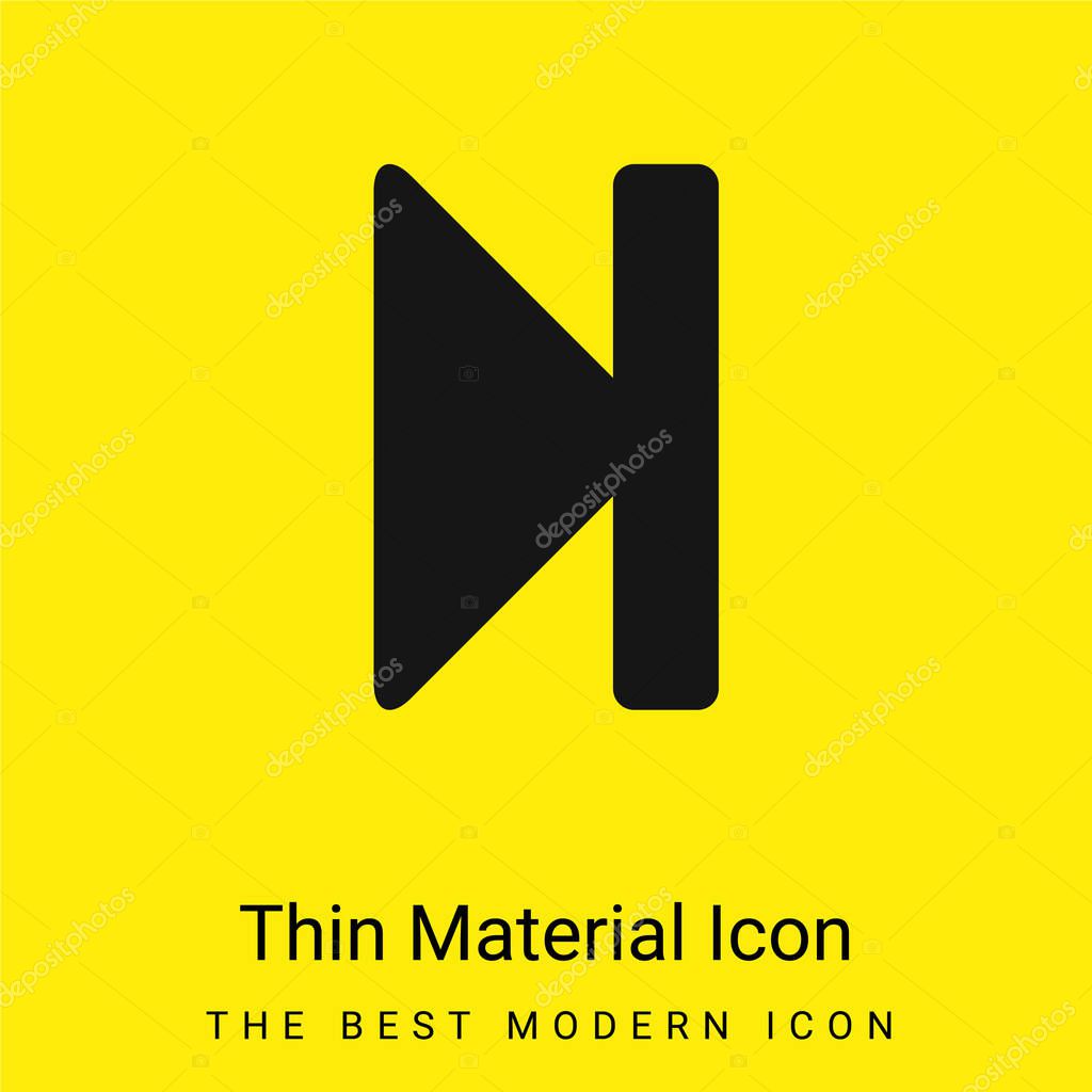 Advance Button minimal bright yellow material icon