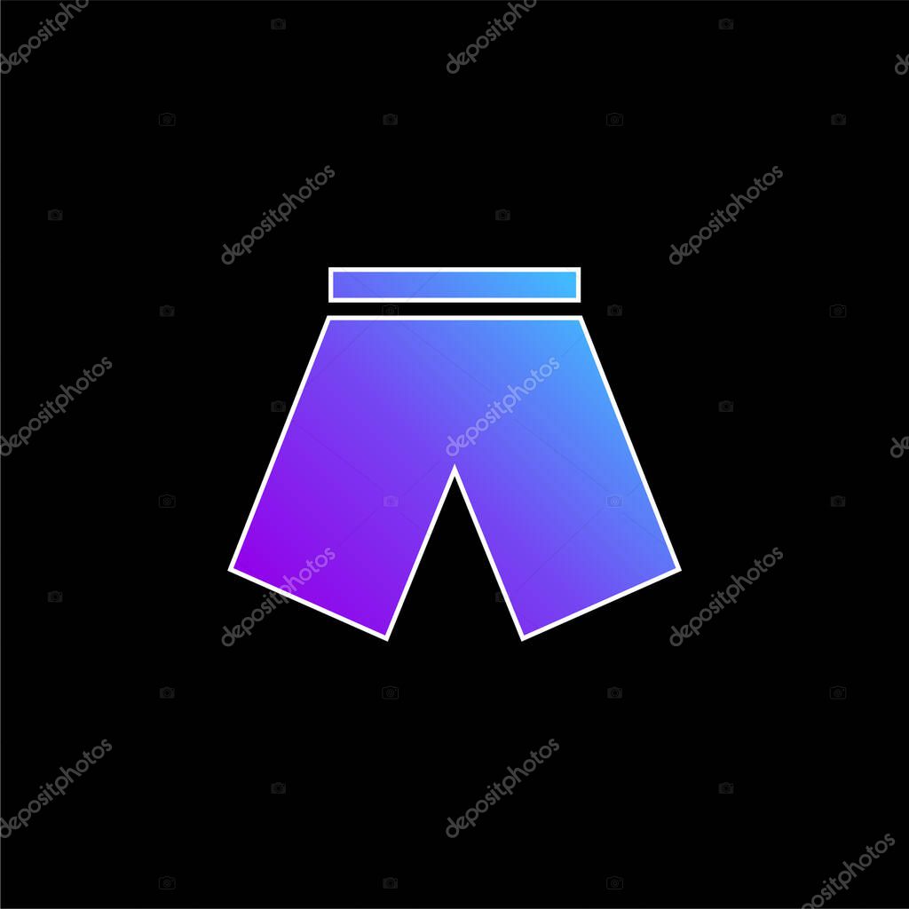 Black Short blue gradient vector icon