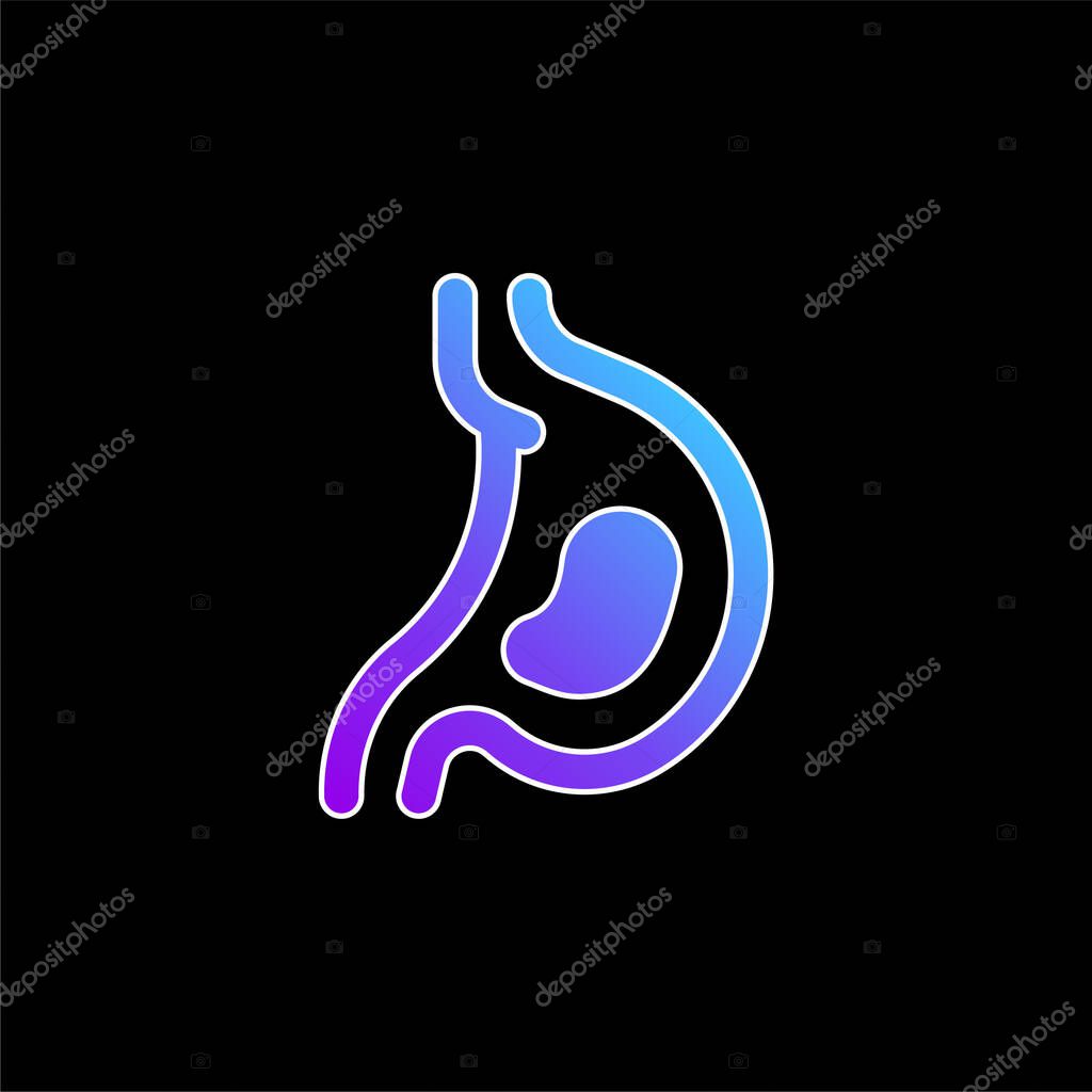 Acid blue gradient vector icon