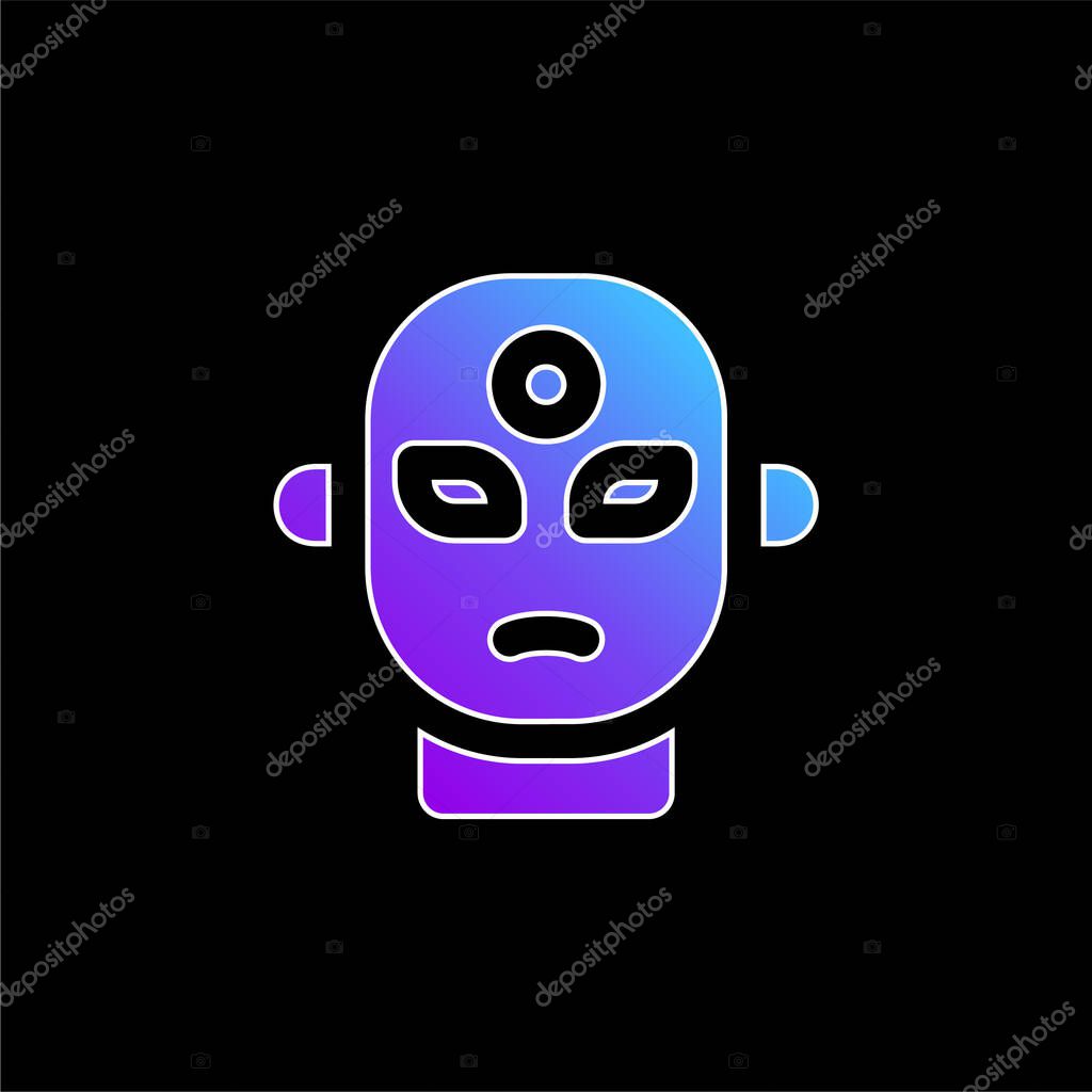 Alien blue gradient vector icon