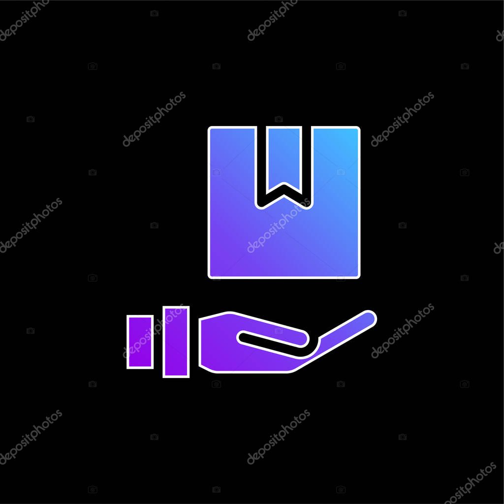 Box blue gradient vector icon