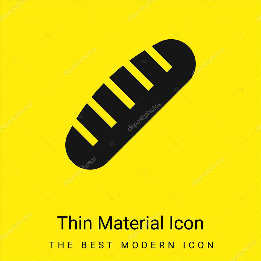 Bread minimal bright yellow material icon