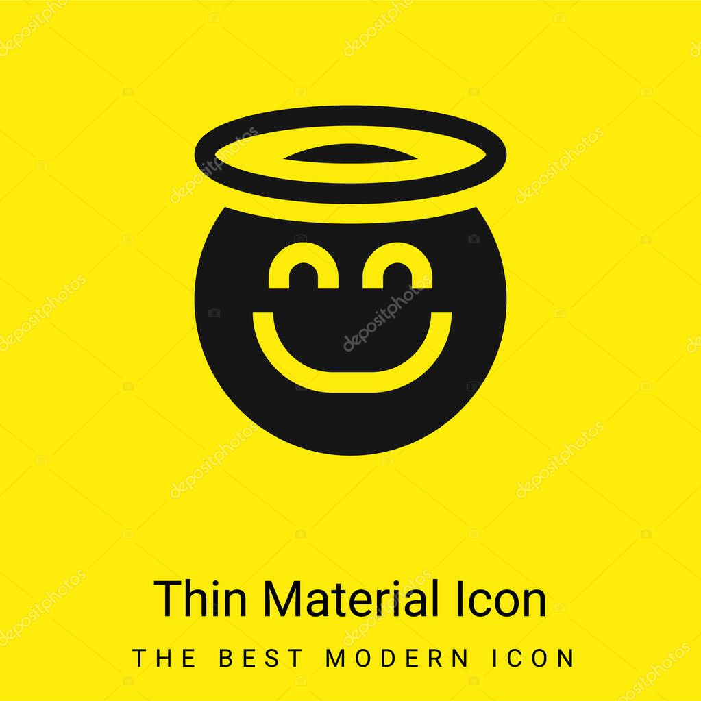 Angel minimal bright yellow material icon