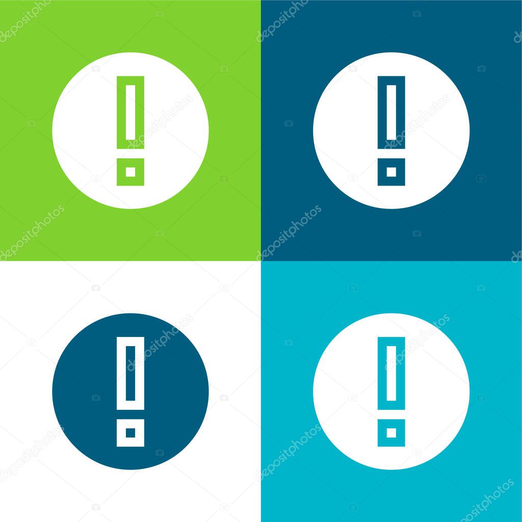 Attention Flat four color minimal icon set