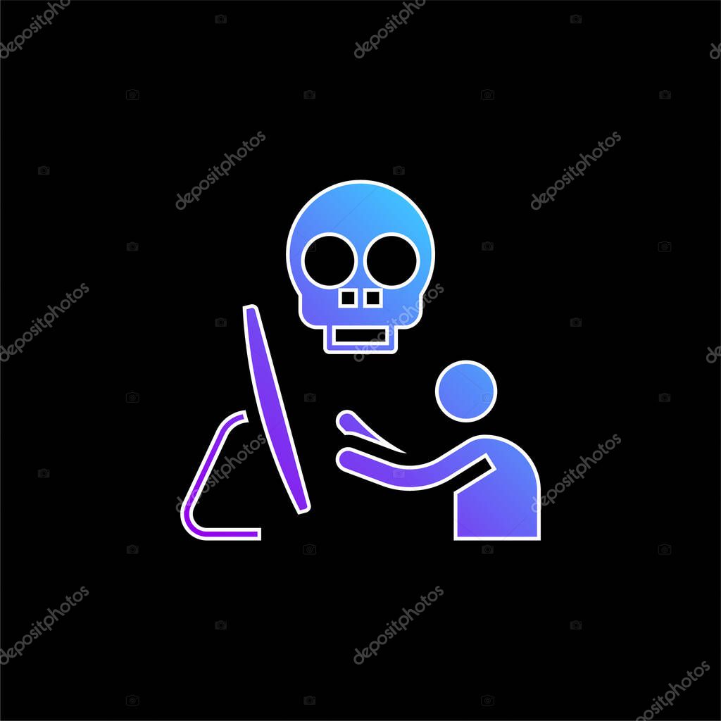 Anonymous blue gradient vector icon