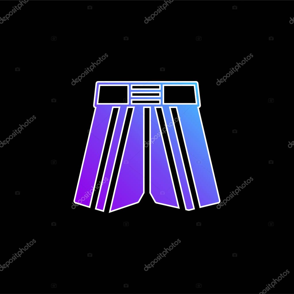 Boxing Shorts blue gradient vector icon