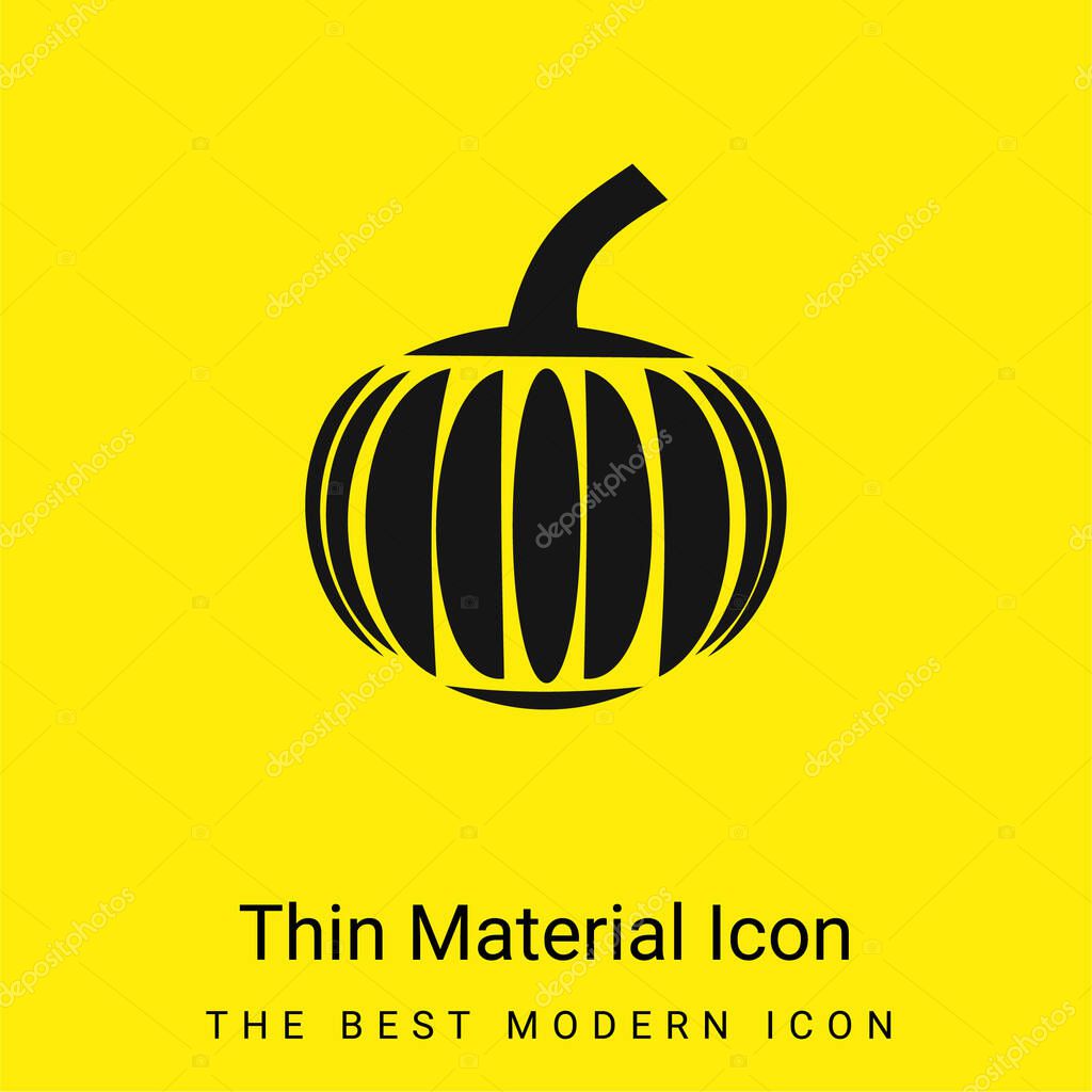 Big Pumpkin minimal bright yellow material icon