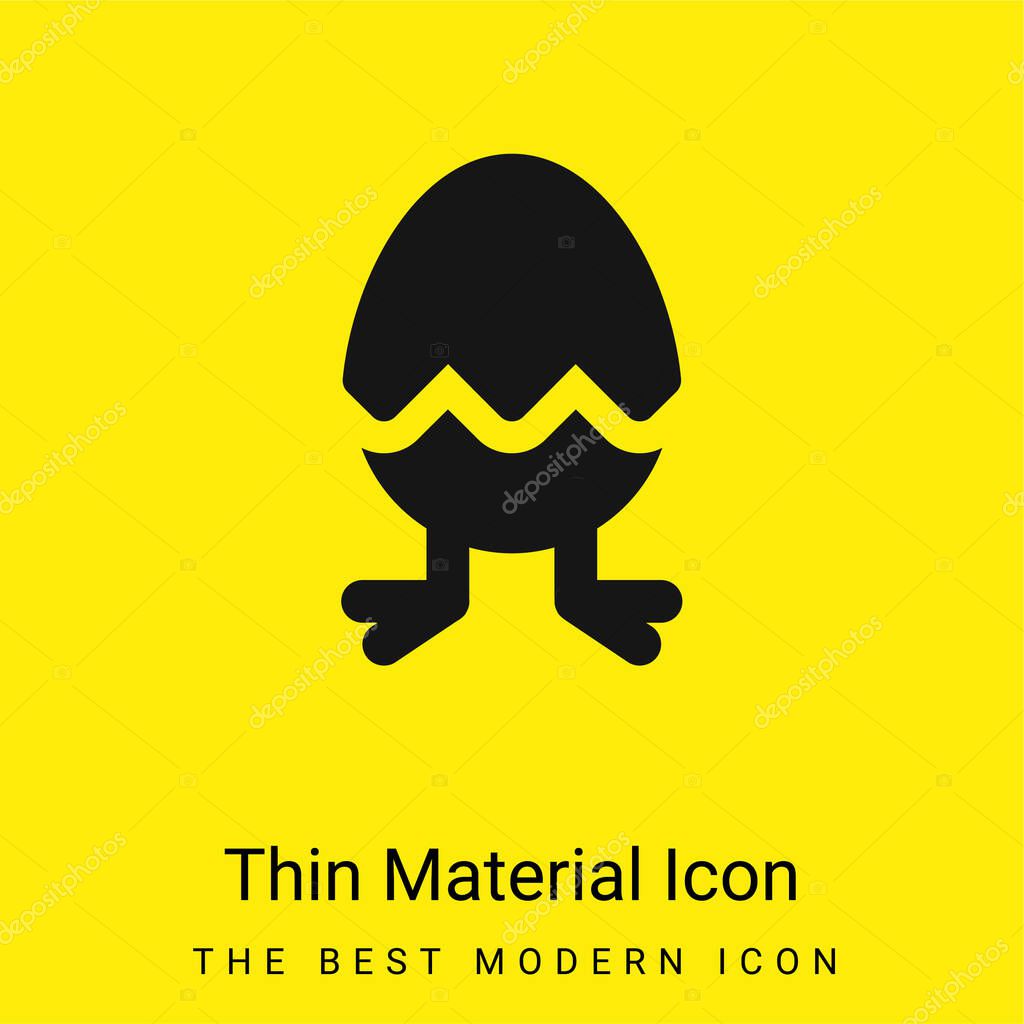 Birth minimal bright yellow material icon