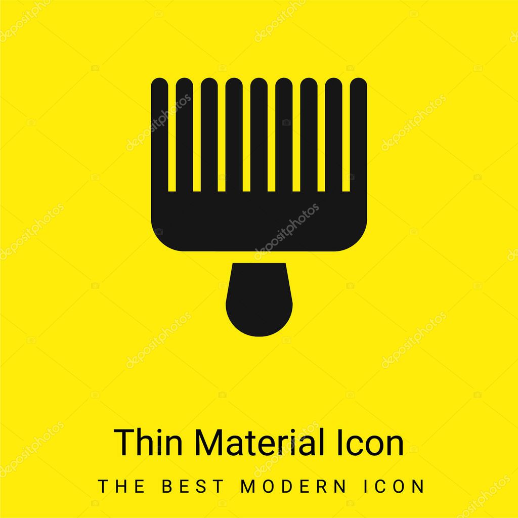 Afro Pick minimal bright yellow material icon