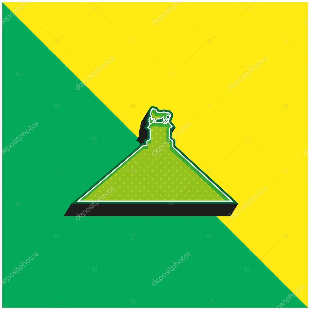 Belgium Green and yellow modern 3d vector icon logo