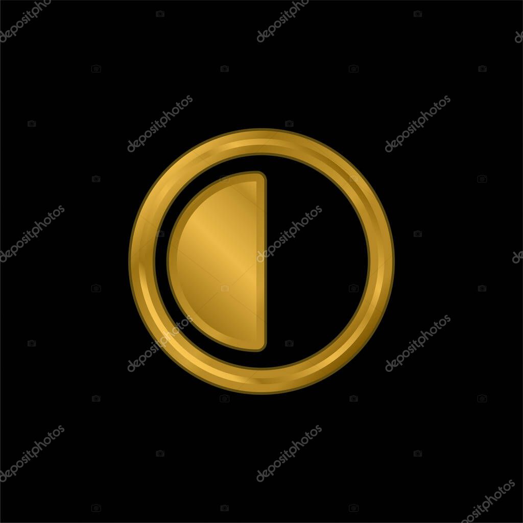 30 Minutes gold plated metalic icon or logo vector