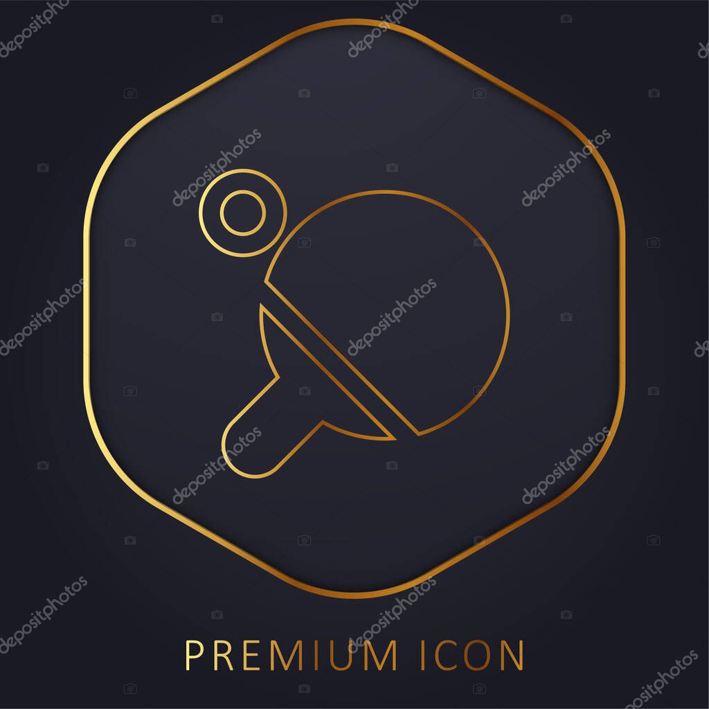 Beach golden line premium logo or icon