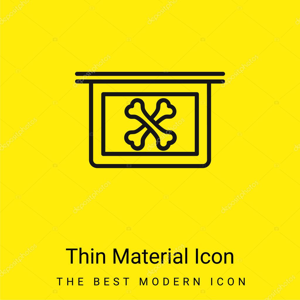 Bones X Ray Vision minimal bright yellow material icon