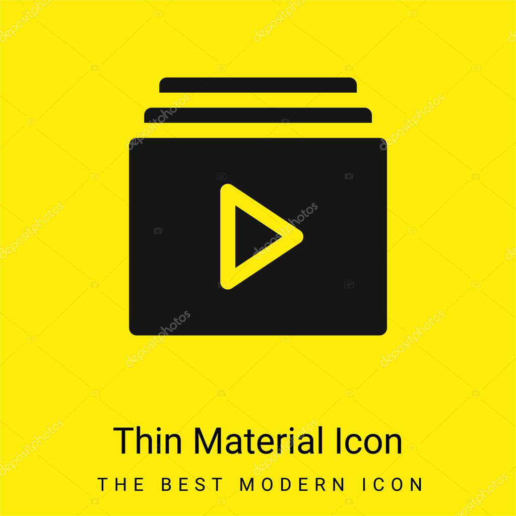 Album minimal bright yellow material icon