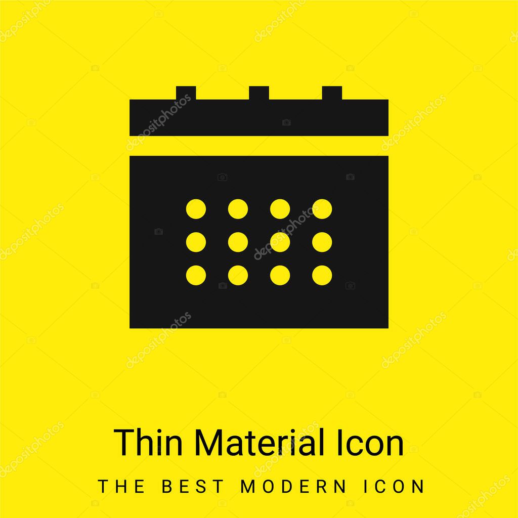 Annual minimal bright yellow material icon