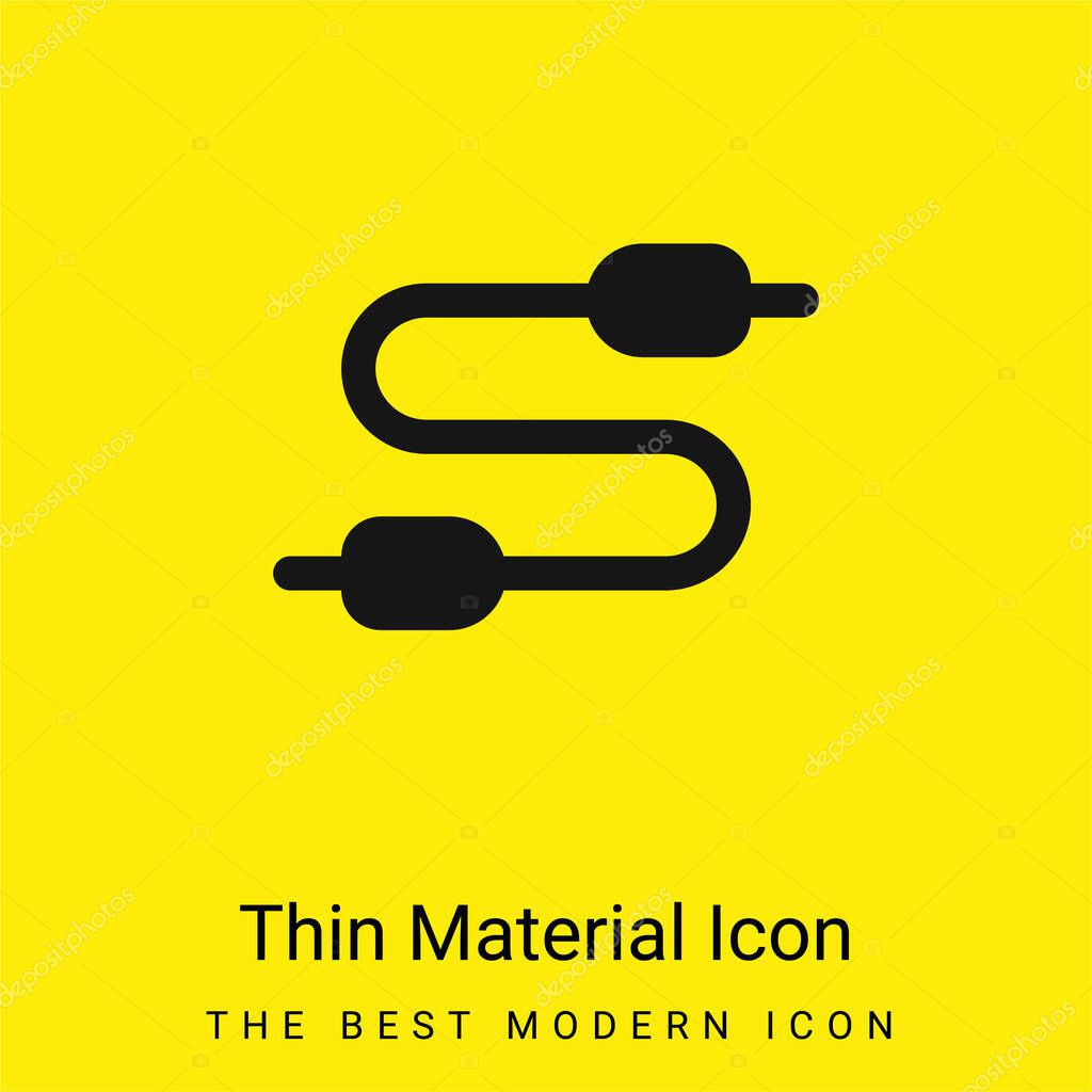 Audio Jack minimal bright yellow material icon
