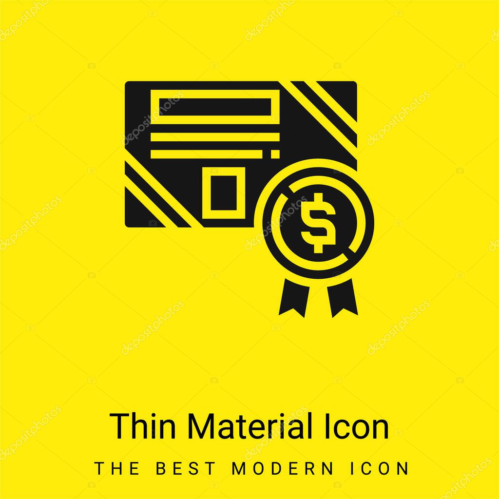 Bond minimal bright yellow material icon