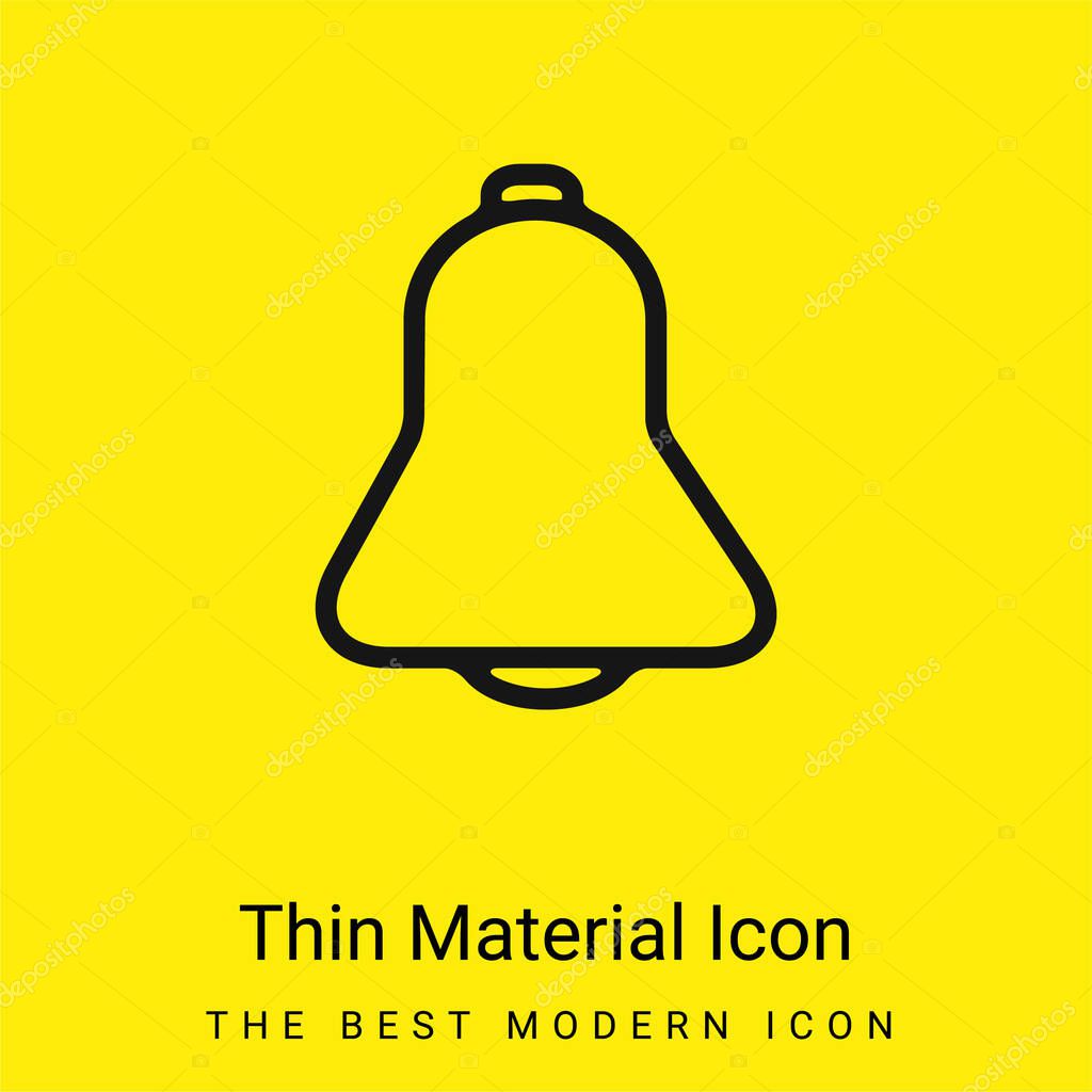 Bell Outline Interface Symbol minimal bright yellow material icon