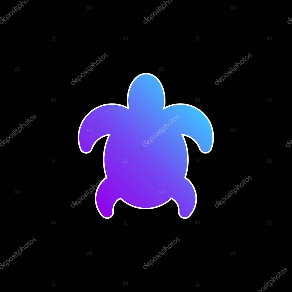 Big Turtle blue gradient vector icon