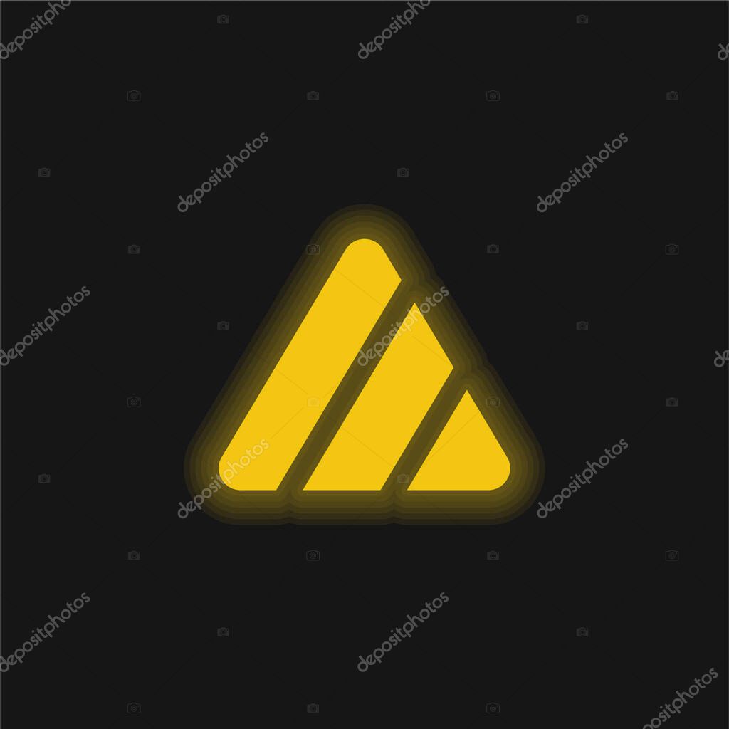 Bleach yellow glowing neon icon