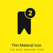 Bookmark minimal bright yellow material icon